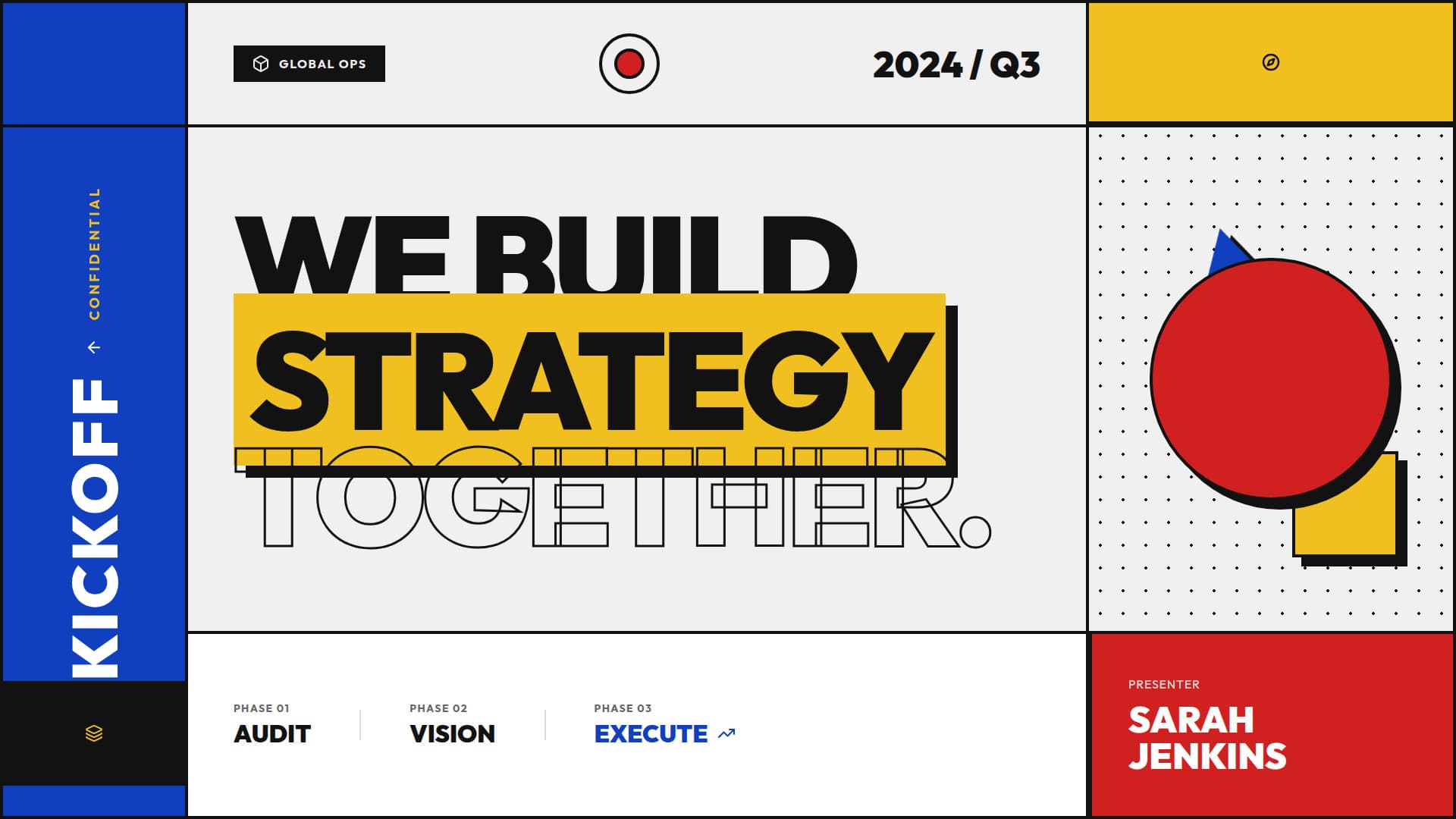 Strategy planning session kickoff - Bauhaus Geometric style template
